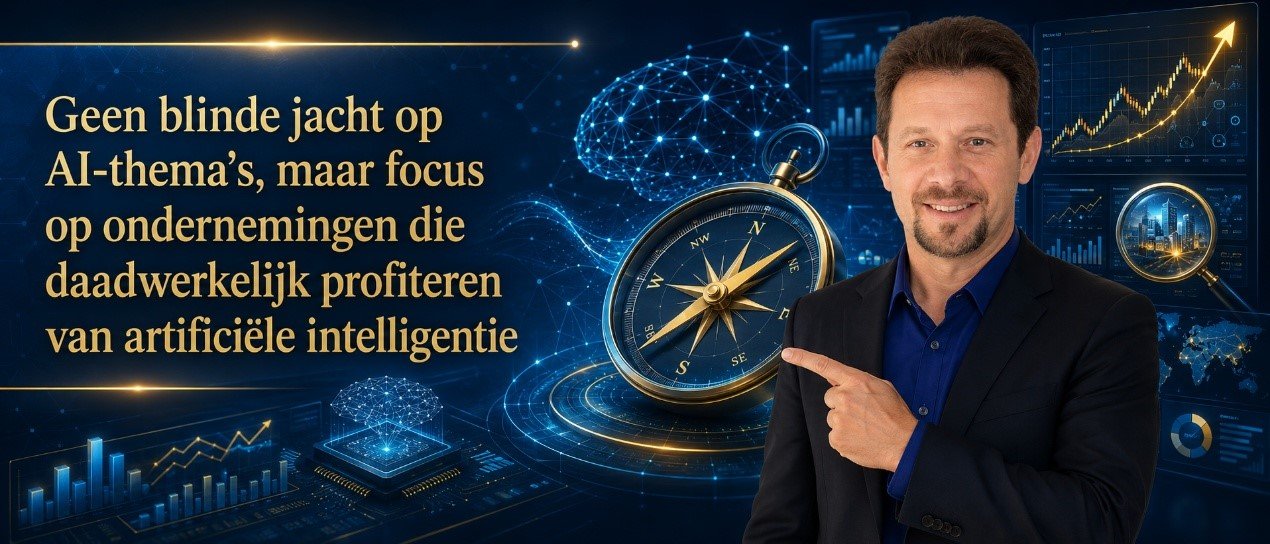 Geen blinde jacht op AI-thema’s, maar focus op ondernemingen die daadwerkelijk profiteren van artificiële intelligentie