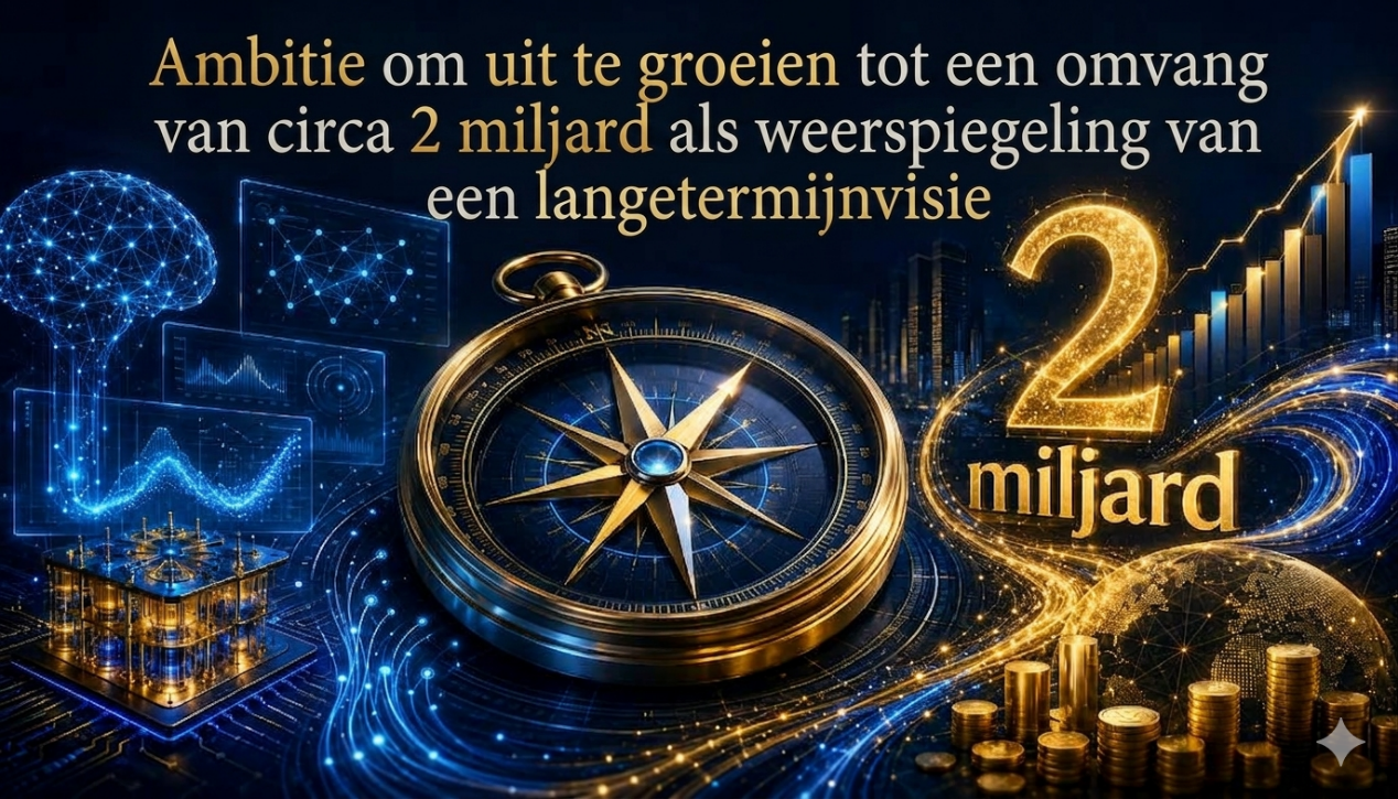 Ambitie om uit te groeien tot een omvang van circa 2 miljard als weerspiegeling van een langetermijnvisie