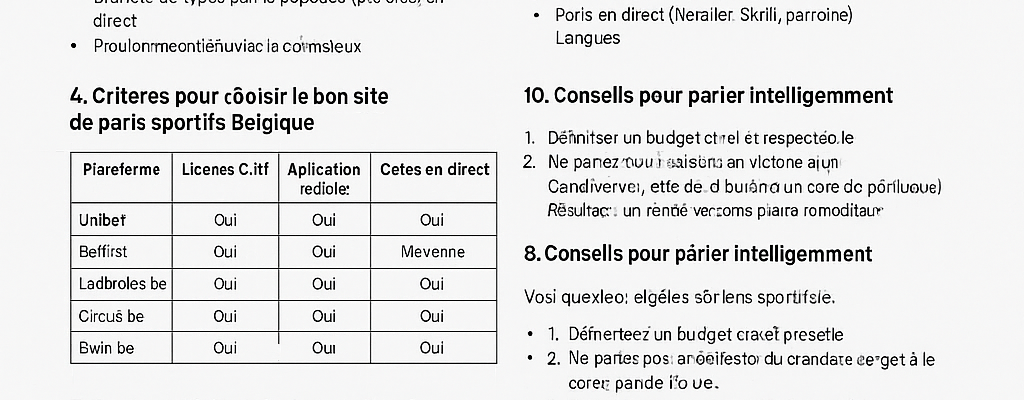 sites de paris sportifs Belgique