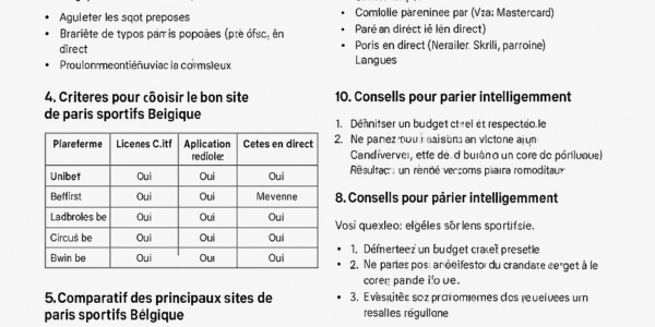 sites de paris sportifs Belgique